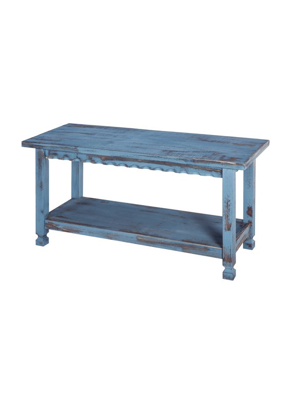Alaterre Country Cottage Bench, Red Antique Finish