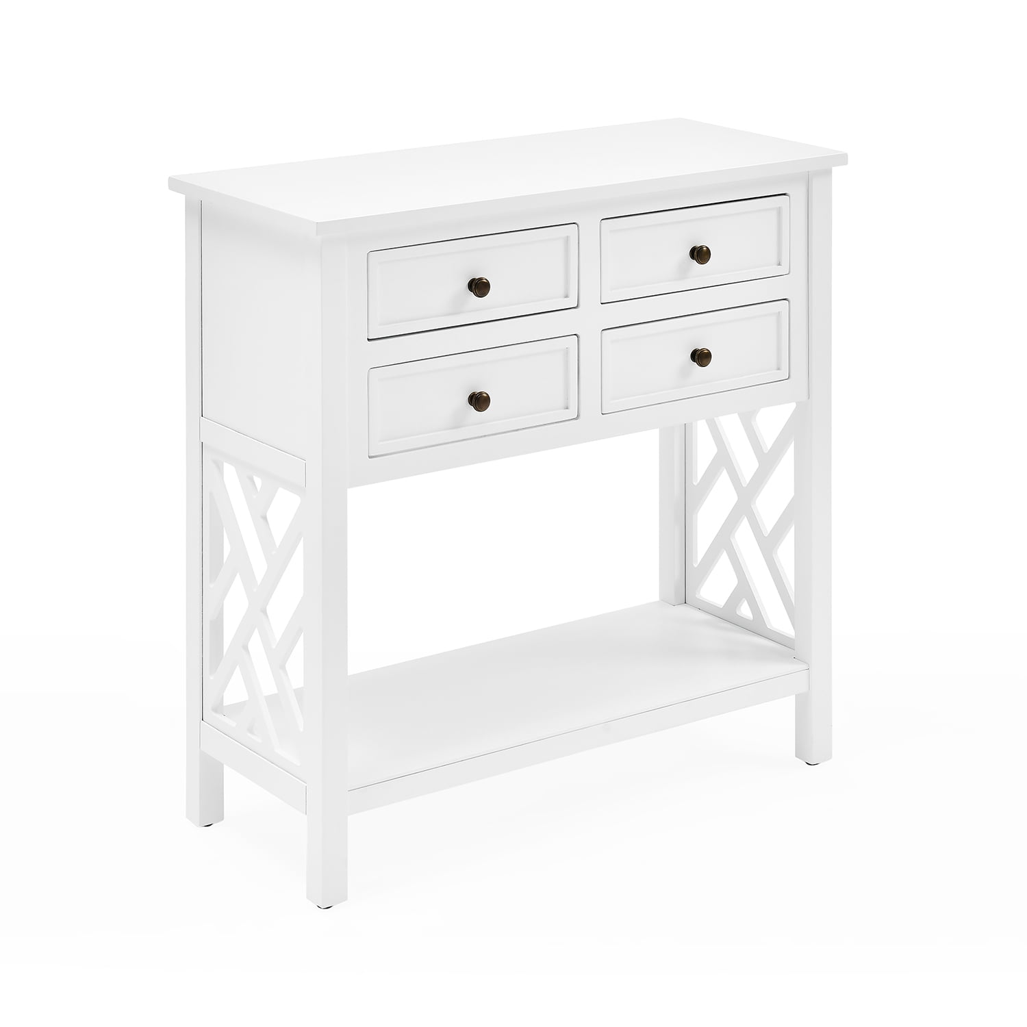 Coventry 32" White Pine Console Table with Open-Side Storage