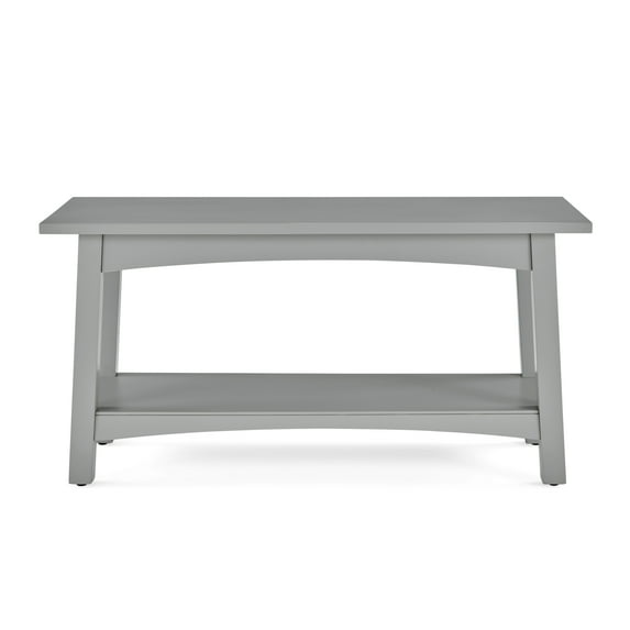 Alaterre Furniture Craftsbury 36 in. Sturdy Pine Wood Entryway Bench, Open Design Accent Furniture, Gray