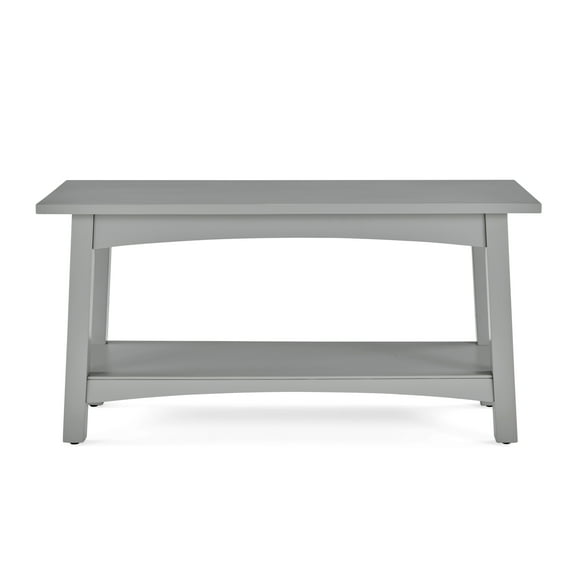 Alaterre Furniture Craftsbury 36 in. Sturdy Pine Wood Entryway Bench, Open Design Accent Furniture, Gray