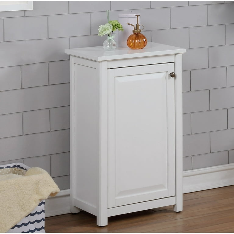 Dorset 17 in. W x 29 in. H Freestanding Floor Bath Storage Cabinet with Door in White Dorset 17 in. W x 29 in. H Freestanding Floor Bath Storage Cabinet with Door in White