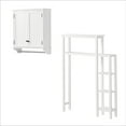 thumbnail image 1 of Alaterre Dover Over Toilet Organizer with Side Shelving, Wall Mounted Bathroom Storage Cabinet with 2 Doors and Towel Rod, 1 of 6