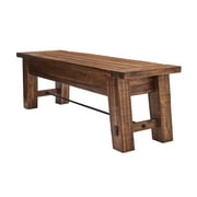 Alaterre Furniture Durango 60-inch Acacia Wood Entryway or Dining Bench - 450lb Weight Capacity, Industrial Accent Furniture, Natural