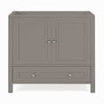 thumbnail image 1 of Alaterre Furniture Williamsburg 36 in. Bathroom Vanity - Freestanding Cabinet Without Sink - Wood Vanity with Soft-Close Doors, Gray, 1 of 9