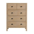 thumbnail image 1 of Alaterre Furniture Arden 5-Drawer Solid Acacia Hardwood Chest Dresser, with Full-Extension Metal Glides and Whisper-Close System, 1 of 8