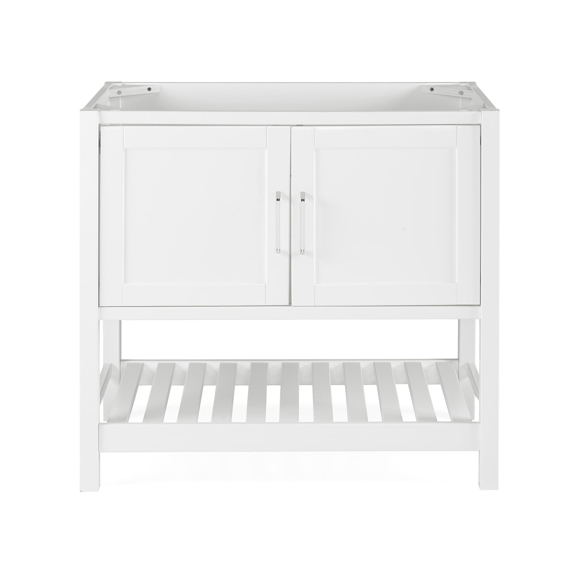 Bennet 36" White Pine Freestanding Vanity Cabinet with Shelf