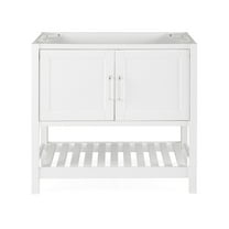 Alaterre Furniture Bennet 36"W White Wood Vanity Cabinet Only