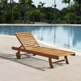 thumbnail image 1 of Alaterre Furniture Caspian Eucalyptus Wood Outdoor Lounge Chair, 1 of 8