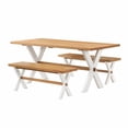 thumbnail image 1 of Alaterre Furniture Chelsea 3 Piece Dining Table Set, Natural, 1 of 11
