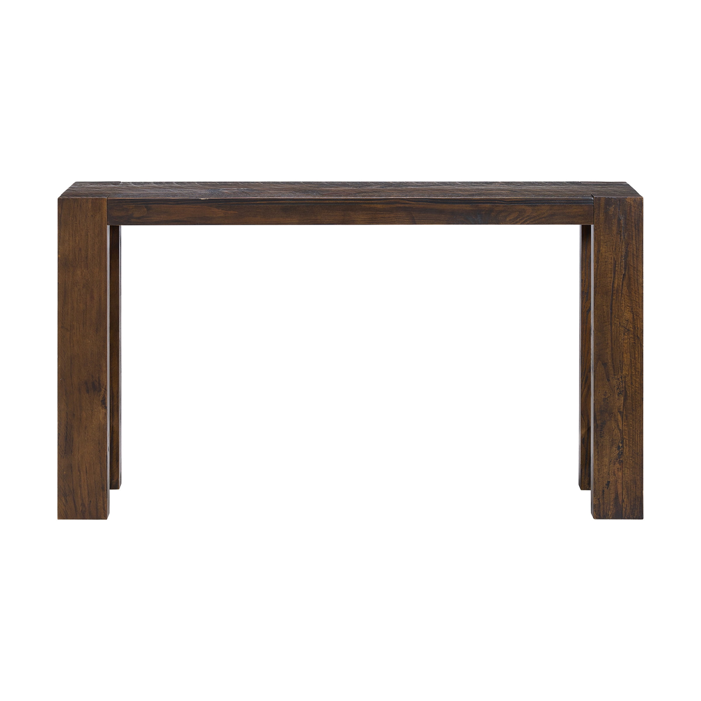Alaterre Furniture Classic Solid Wood Console Table - 56in Modern Farmhouse Entryway Table, Brown