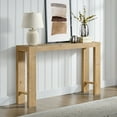 thumbnail image 1 of Alaterre Furniture Classic Solid Wood Console Table - 56in Modern Farmhouse Entryway Table, Lt Oak, 1 of 7