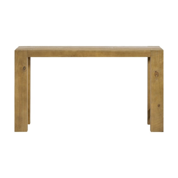 Alaterre Furniture Classic Solid Wood Console Table - 56in Modern Farmhouse Entryway Table, Oak