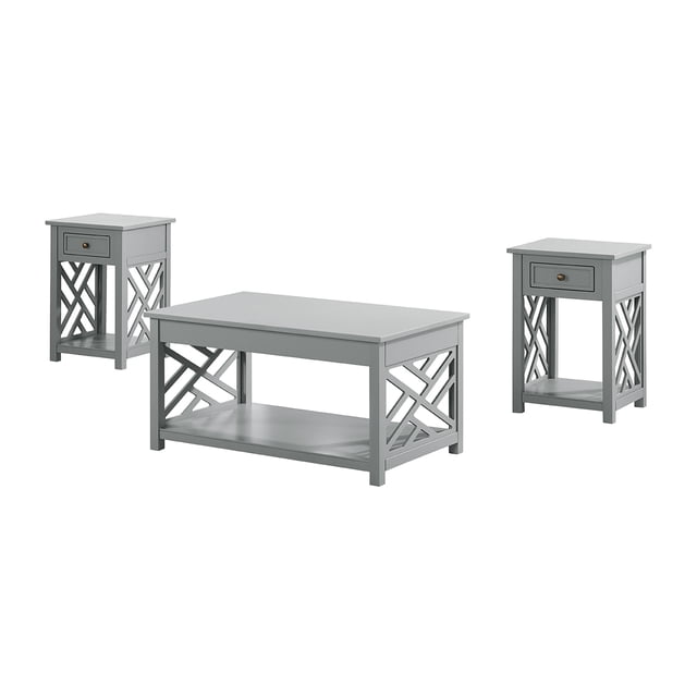 Alaterre Furniture Coventry 36 in. Coffee Table and End Tables Set of 3 ...