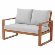 Alaterre Furniture Grafton Eucalyptus 2-Seat Outdoor Bench, Natural