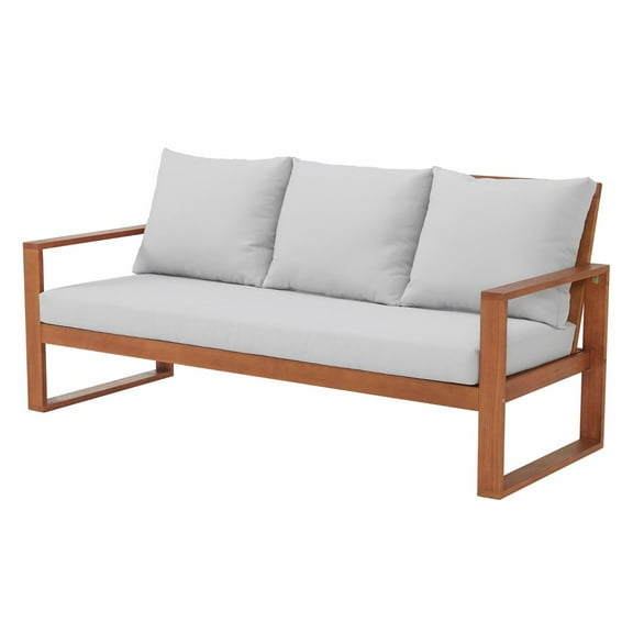 Alaterre Furniture Grafton Eucalyptus 3-Seat Outdoor Bench, Natural