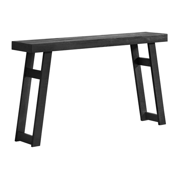 Alaterre Furniture Lawas Solid Wood Console Table - 56 Inch Modern Farmhouse Entryway Table (Black)