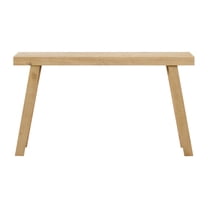 Alaterre Furniture Lawas Solid Wood Console Table - 56 Inch Modern Farmhouse Entryway Table, Light Oak