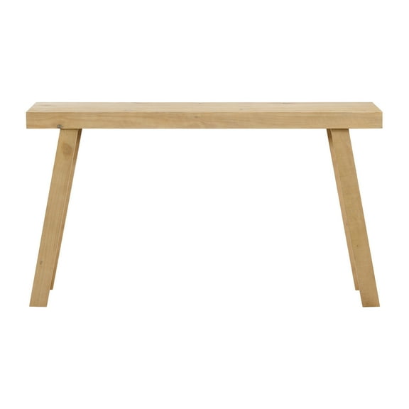 Alaterre Furniture Lawas Solid Wood Console Table - 56 Inch Modern Farmhouse Entryway Table, Light Oak