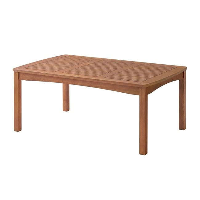 Alaterre Furniture Lyndon Eucalyptus Wood Outdoor Cocktail Table, Natural