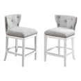 thumbnail image 1 of Alaterre Furniture Miranda Swivel Counter Height Bar Stool - Set of 2 - White, 1 of 10