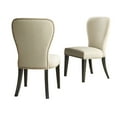 thumbnail image 1 of Alaterre Furniture Savoy Set of 2 Upholstered Dining Chairs, Accent Chairs with Cream Linen Fabric and Dark Legs for Dining Room, Desk, or Sitting Area, 1 of 10