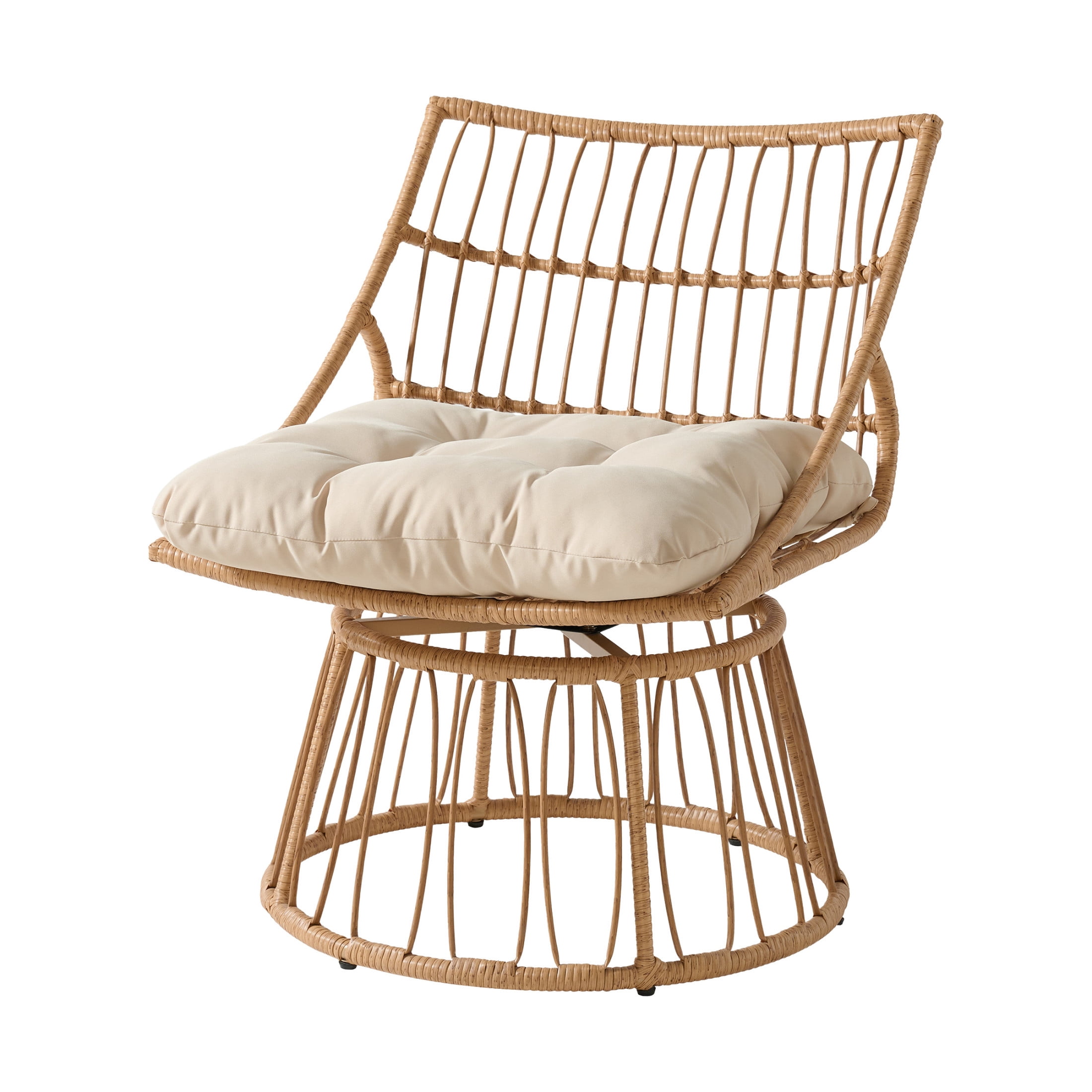 Alaterre Furniture Servana Outdoor Wicker Chair - Weather-Resistant Outdoor Chair (Tan)