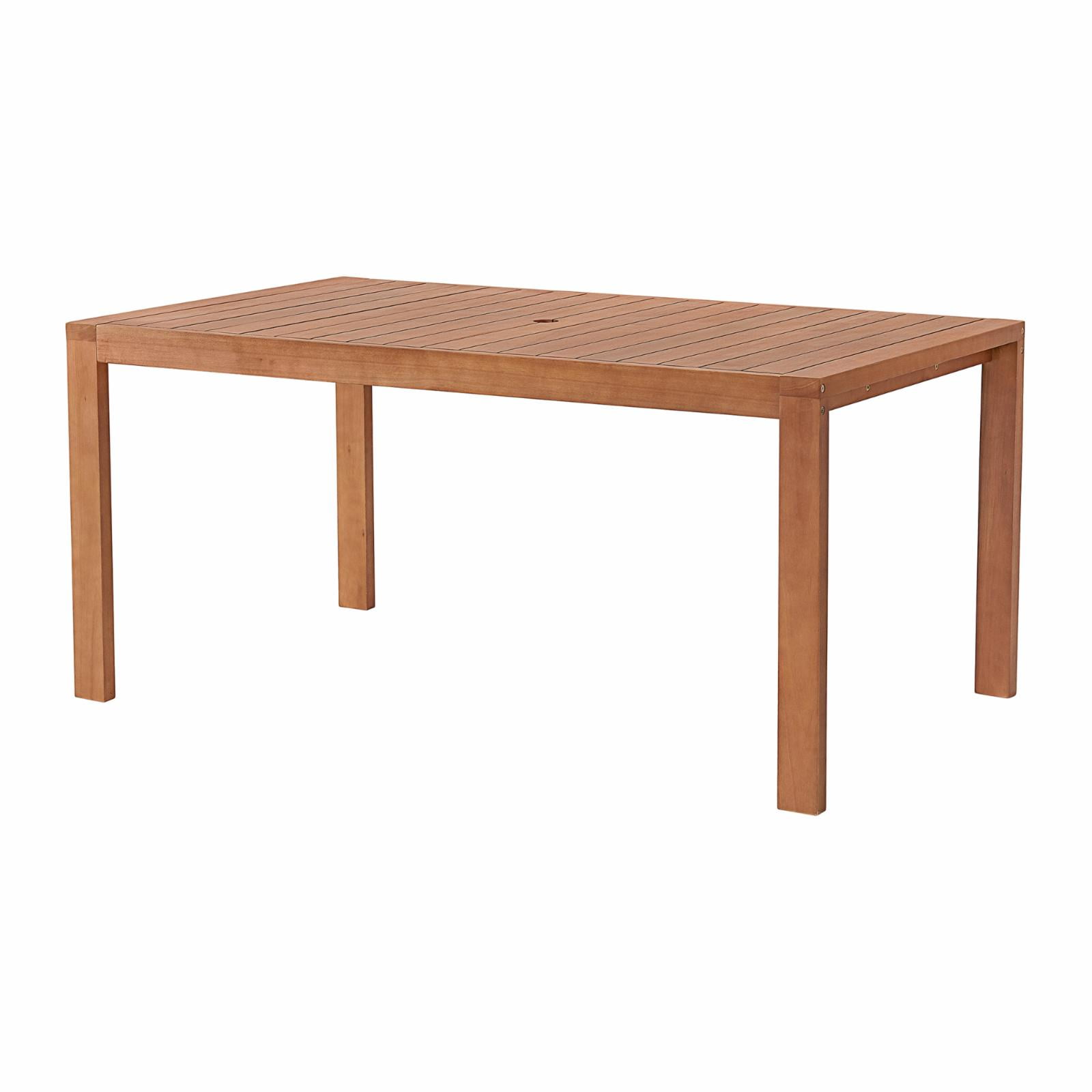 Weston 63" Natural Eucalyptus Wood Outdoor Dining Table