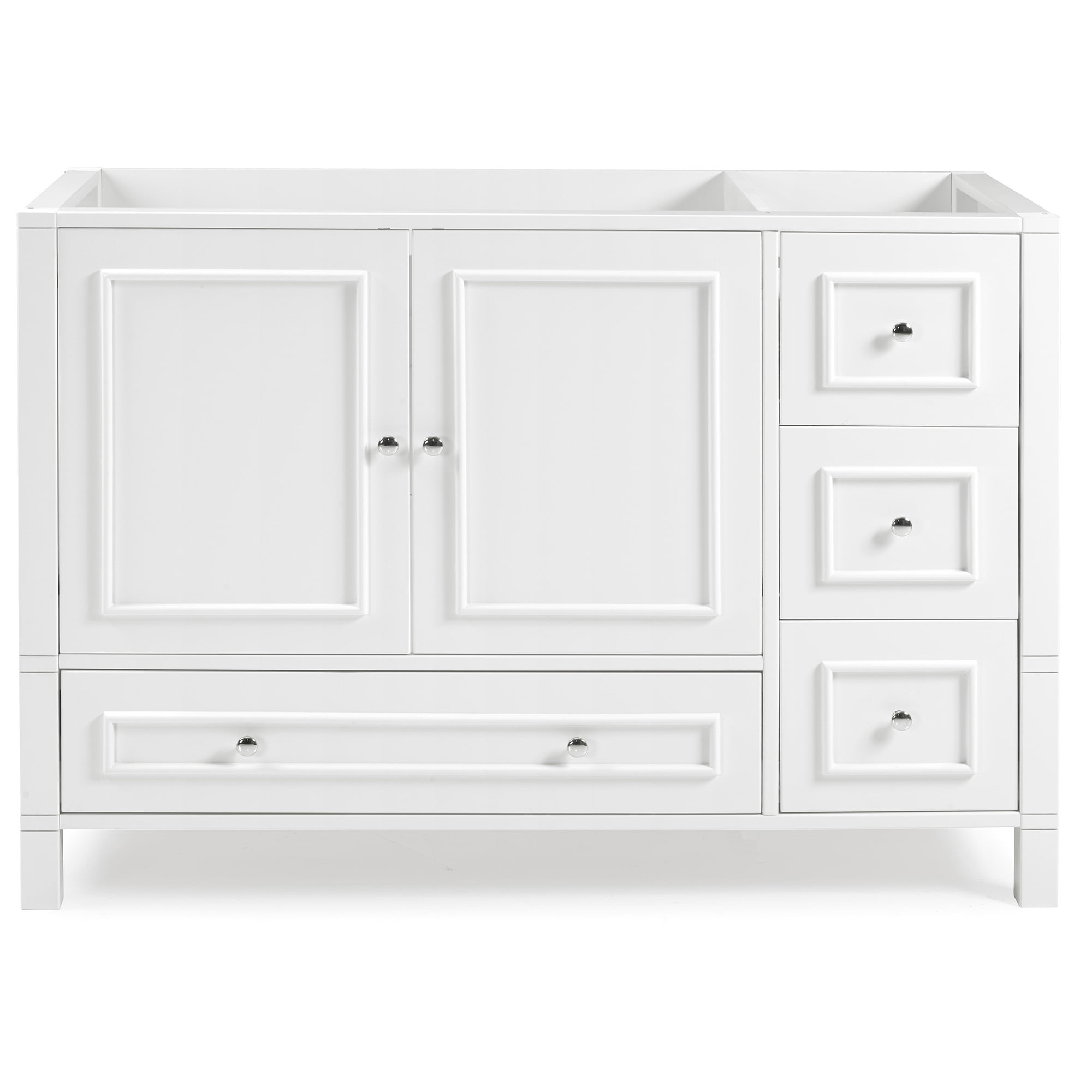 Williamsburg 48" White Pine Vanity Cabinet with Soft Close Drawers