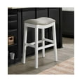 thumbnail image 1 of Alaterre Furniture Williston Backless Bar Height Wood Stool, White, 1 of 7