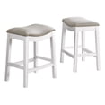 thumbnail image 1 of Alaterre Furniture Williston White Wood Counter Height Stool - Set of 2, 1 of 9