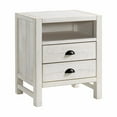 thumbnail image 1 of Windsor 2-Drawer Wood Nightstand, Driftwood White, 1 of 8
