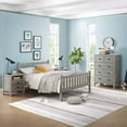 thumbnail image 1 of Alaterre Furniture Windsor 4-Piece Bedroom Set with Slat Full Bed, 2 Nightstands, and 5-Drawer Chest, Driftwood Gray, 1 of 3