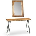 thumbnail image 1 of Alaterre Hairpin Natural Live Edge Media Console & 36" Mirror Set, 1 of 5
