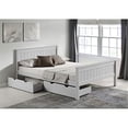 thumbnail image 1 of Alaterre Furniture Harmony Full Size Wood Platform Bed, Youth Bedroom, Brazilian Pine, Headboard, Footboard, Side Rails, Slats, Storage Drawers, Dove Gray, 1 of 3