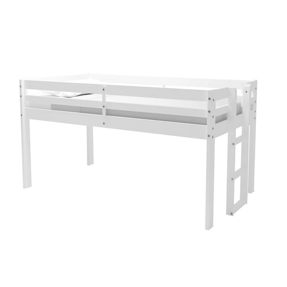 Alaterre Jasper Twin Wood Junior Loft Bed - White