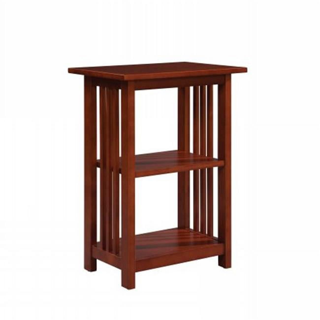 Cherry Wood 2-Shelf Mission Style End Table