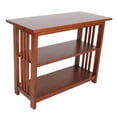 thumbnail image 1 of Alaterre Furniture Mission Style Under Window Bookshelf, Adjustable Two-Shelf Storage Organizer, Versatile Arts and Crafts Style, Perfect for Office or Living Room, Cherry Finish, 1 of 7