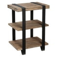 thumbnail image 1 of Alaterre Modesto 2-Shelf Metal Strap and Reclaimed Wood End Table, Rustic Natural, 1 of 5