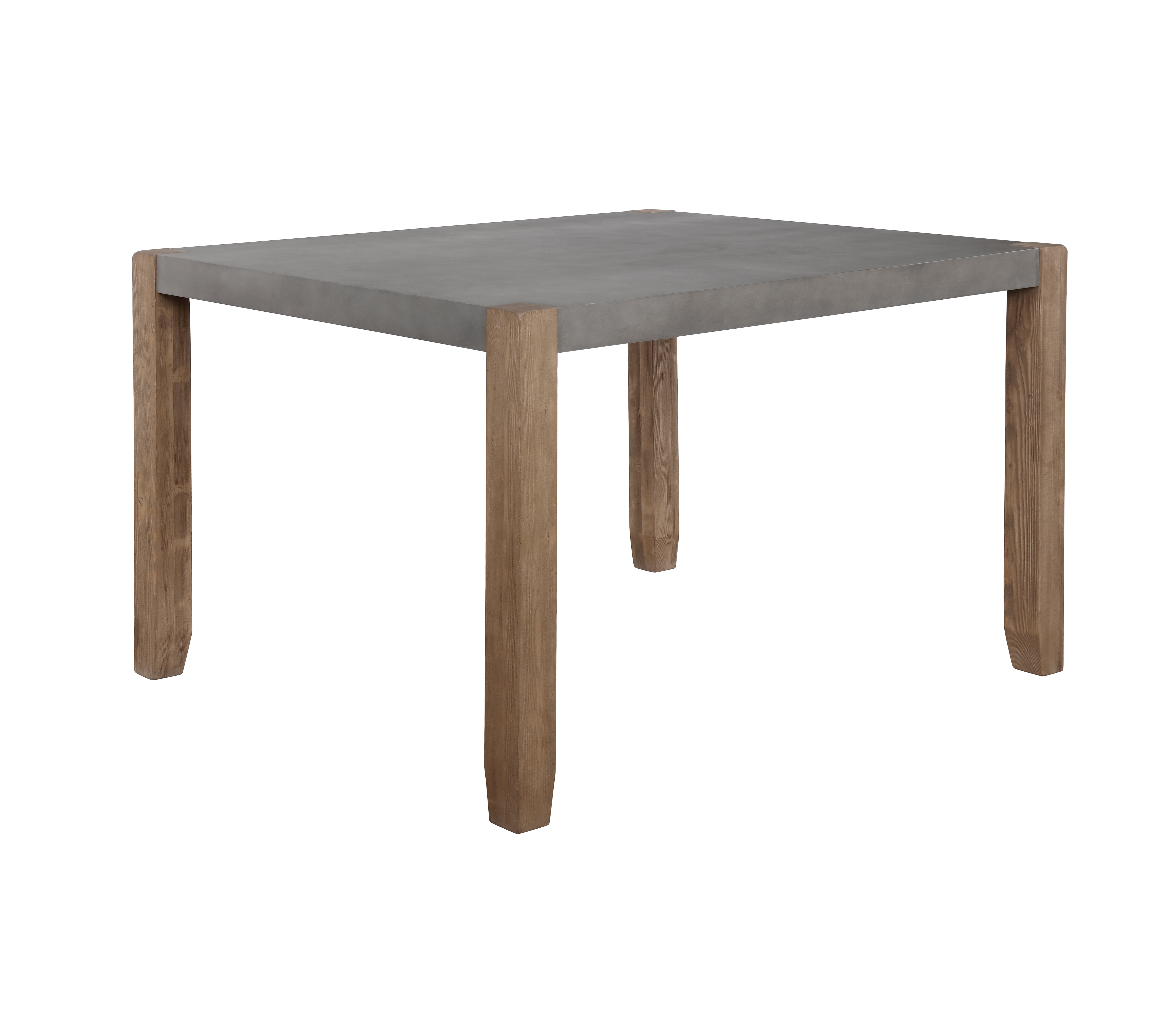 Loft-Style 30" Reclaimed Wood and Faux Concrete Dining Table