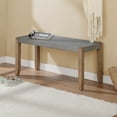 thumbnail image 1 of Alaterre Furniture Newport Bench with Faux Concrete Seat and Wood Legs - 40 Inch Entryway Bench with Rustic Industrial Design - Benches for Bedroom, Living Room, Dining Room, and Mudroom, 1 of 9