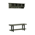 thumbnail image 1 of Alaterre Pomona 48" Metal and Reclaimed Wood Wall Coat Hook with Bench, Slate Gray, 1 of 10