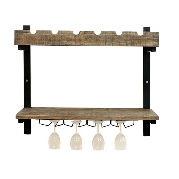 Alaterre Pomona Wall Shelving with Wine Storage