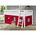 thumbnail image 1 of Alaterre Furniture Roxy Junior Kids White Loft Bed, Red with Blue Trim Tent, 1 of 3