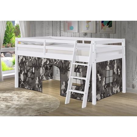 Alaterre Roxy Junior Loft - White with Gray Camouflage Tent