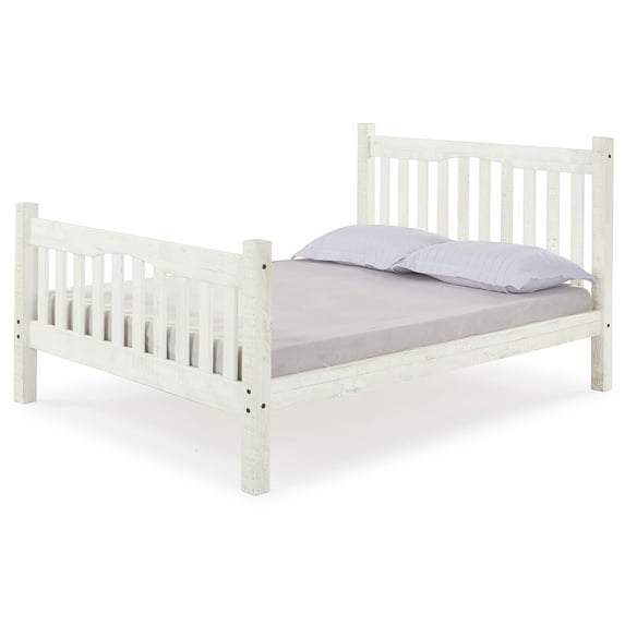 Alaterre Rustic Mission Full Bed, Rustic White