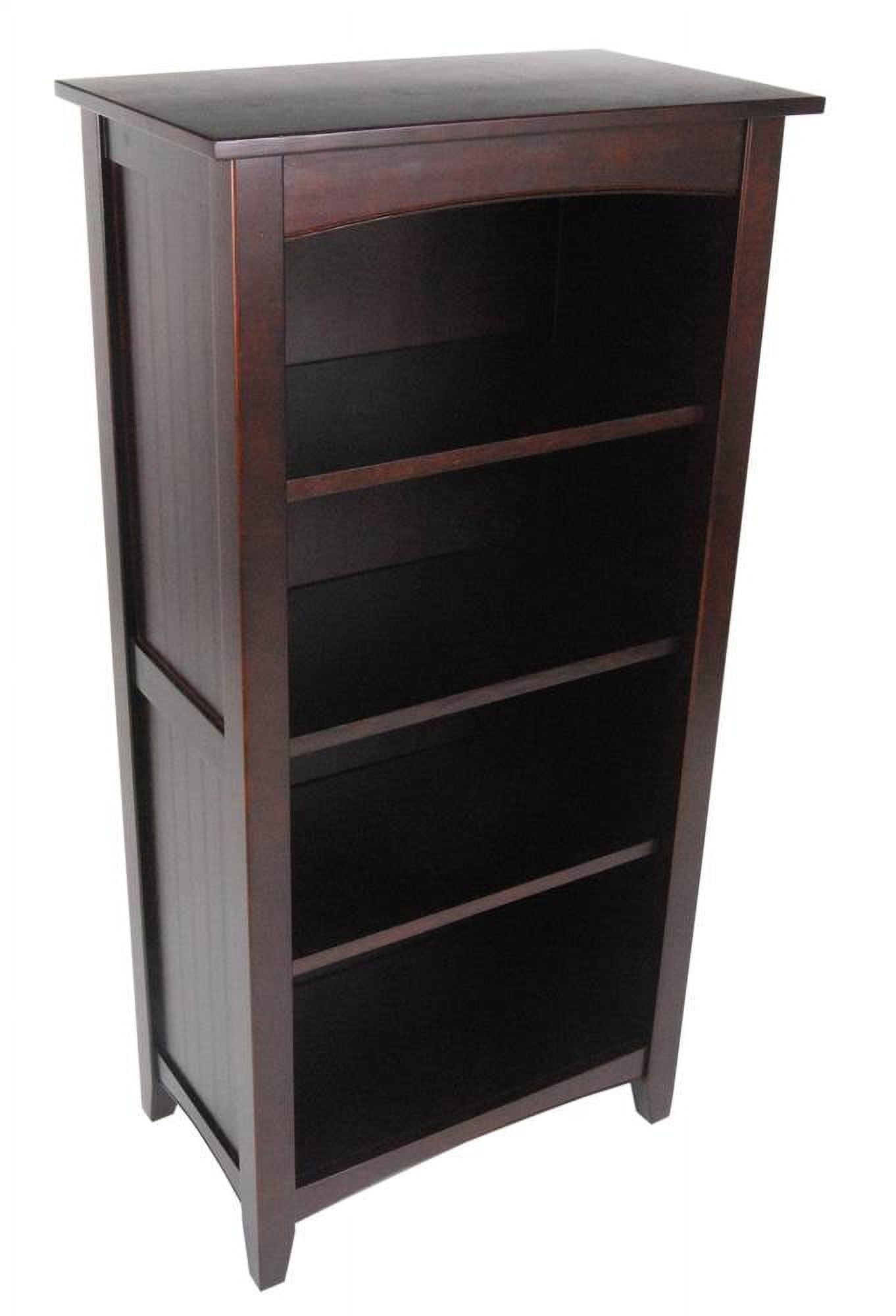 Espresso Traditional Tall Bookcase for Kids' Room and Play Area