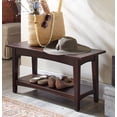 thumbnail image 1 of Alaterre 14" Shaker Cottage Espresso Bench with Shelf, 1 of 5