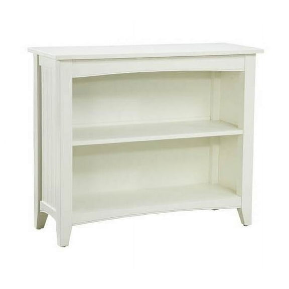 Alaterre Furniture Shaker Cottage Bookcase, Office Storage Organizer with Two Fixed Shelves, Ideal for Home or Office, Ivory