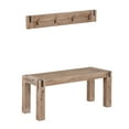 thumbnail image 1 of Alaterre Woodstock Acacia Wood with Metal Coat Hook and Bench Set, Brushed Driftwood, 1 of 6