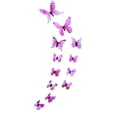 Alatka 12pcs Luminous Butterfly Design Decal Art Wall Stickers Room